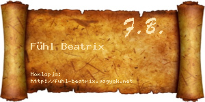Fühl Beatrix névjegykártya
